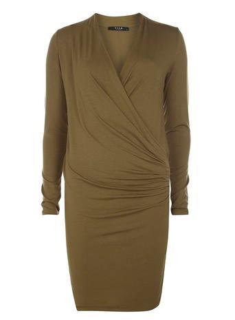 Dorothy Perkins *vila Khaki Wrap Dress