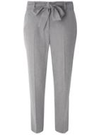 Dorothy Perkins Grey Tie Waist Tapered Leg Trousers