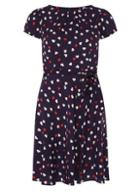 Dorothy Perkins *billie & Blossom Navy Heart Printed Skater Dress