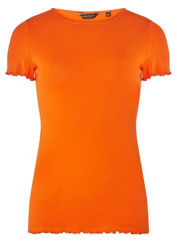Dorothy Perkins Orange Lettuce Edge T-shirt
