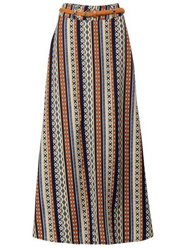 *izabel London Multi Colour Aztec Print Maxi Skirt