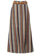 *izabel London Multi Colour Aztec Print Maxi Skirt