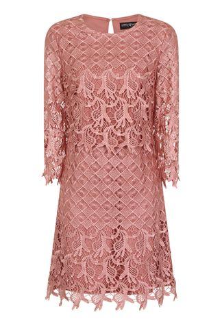 Dorothy Perkins *little Mistress Orange Crochet Shift Dress