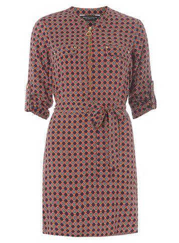 Dorothy Perkins Multi Coloured Geometric Spot Shirt Dress