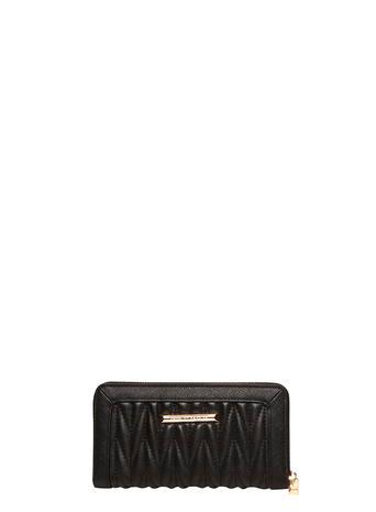 Dorothy Perkins Black Quilted Zip Around Purse