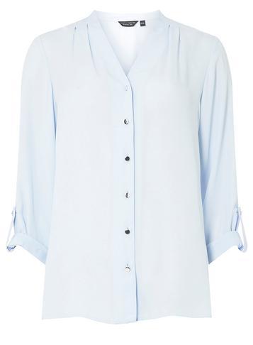 Dorothy Perkins Light Blue Pleat Shirt
