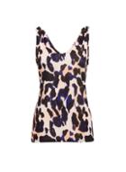Dorothy Perkins Pink Leopard Print Knot Shoulder Vest