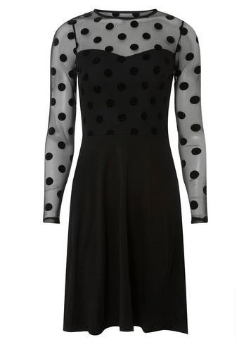 Dorothy Perkins Glitter Spot Mesh Top Skater Dress