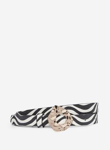 Dorothy Perkins Cream Zebra Print Belt