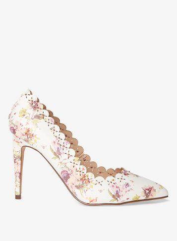 Dorothy Perkins White Print 'gabi' Court Shoes