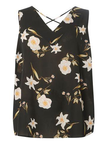 Dorothy Perkins Dp Curve Black Floral Camisole Top
