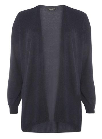 Dorothy Perkins Navy Rib Cocoon Cardigan