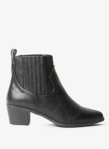 Dorothy Perkins Black Macqueen Western Boots