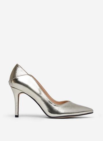 Dorothy Perkins Wide Fit Gold 'dynamo' Court Shoes