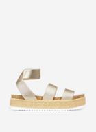 Dorothy Perkins Gold 'ronnie' Espadrille Sandals