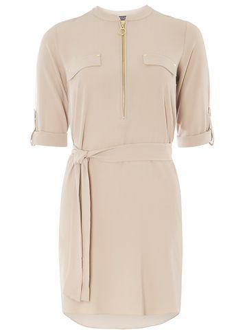 Dorothy Perkins Zip Front Shirt Dress