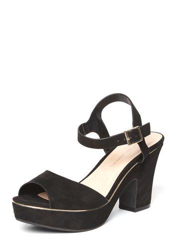 Dorothy Perkins Black 'romana' Platform Wedge Sandals