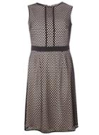 Dorothy Perkins Petite Black And Blush Mesh Swing Dress