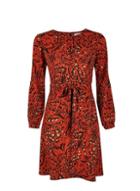 Dorothy Perkins Petite Multi Coloured Leopard Print Fit And Flare Dress