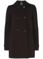 Dorothy Perkins *tall Double Breasted Black Swing Coat
