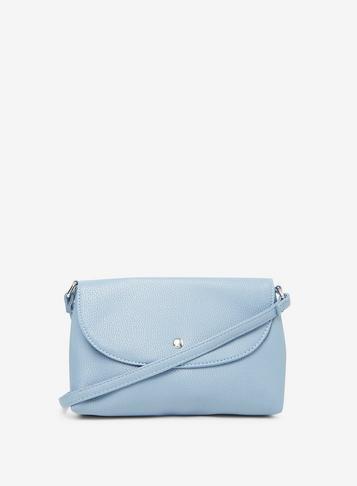 Dorothy Perkins Blue Curve Stud Pouch Cross Body Bag