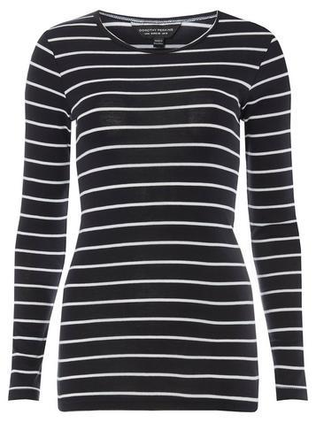 Dorothy Perkins Navy Stripe Crew Neck Top