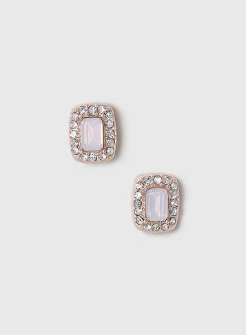 Dorothy Perkins Pink Stone Stud Earrings