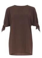 Dorothy Perkins Chocolate Tie Sleeve Top