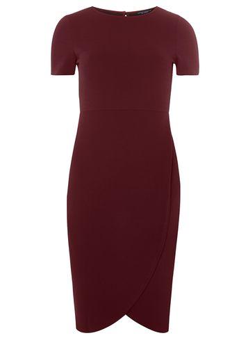 Dorothy Perkins Red Wrap Skirt Bodycon Dress
