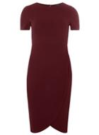 Dorothy Perkins Red Wrap Skirt Bodycon Dress