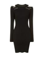 Dorothy Perkins *girls On Film Black Knitted Bodycon Dress