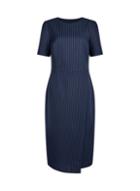 Dorothy Perkins *tall Navy Pinstripe Warp Dress