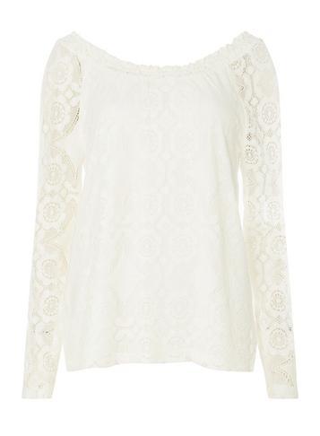Dorothy Perkins *vila White Lace Top