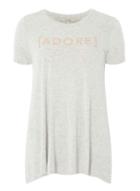 Dorothy Perkins *only Grey Foiled Slogan T-shirt