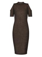 Dorothy Perkins Rose Gold Cold Shoulder Dress