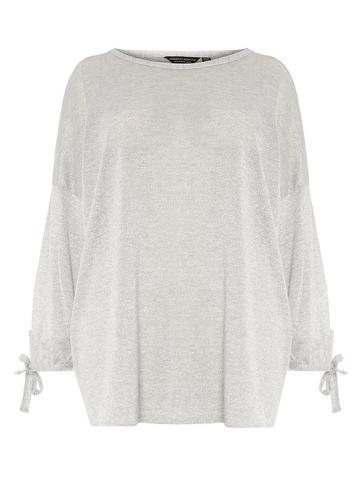 Dorothy Perkins *dp Curve Silver Balloon Sleeve Top