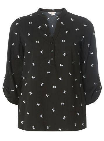 Dorothy Perkins *billie & Blossom Petite Butterfly Print Shirt