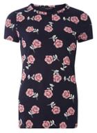 Dorothy Perkins Navy And Pink Floral T-shirt