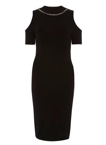 Dorothy Perkins Cold Shoulder Embroidered Dres