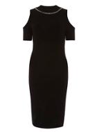 Dorothy Perkins Cold Shoulder Embroidered Dres