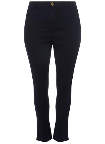 Dorothy Perkins Dp Curve Indigo Fly Front Skinny Fit Jeans