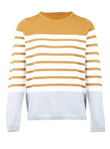 Dorothy Perkins *izabel London Mustard Striped Jumper