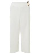 Dorothy Perkins Ivory Horn Button Crop Trousers