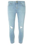 Dorothy Perkins Blue Petite Darcy Abrasion Ankle Grazer Jeans