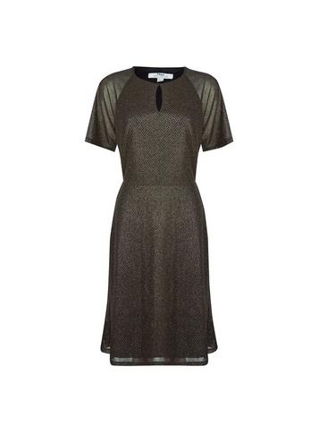 Dorothy Perkins *tall Gold Mesh Keyhole Dress