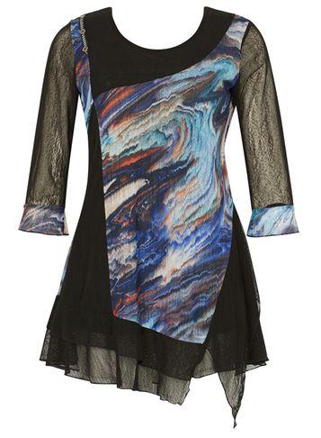 Dorothy Perkins *izabel London Multi Black Printed Tunic