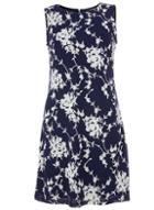 Dorothy Perkins *quiz Navy Flower Print Shift Dress