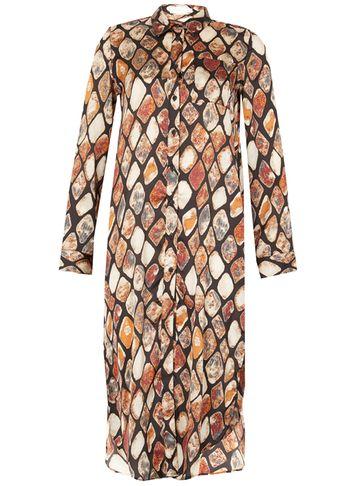 Dorothy Perkins *blue Vanilla Rust Snake Print Maxi Shirt