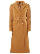 Dorothy Perkins Camel Longline Belted Coat