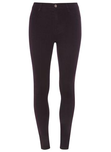 Dorothy Perkins Blackcurrant Colour 'frankie' Super Skinny Jeans